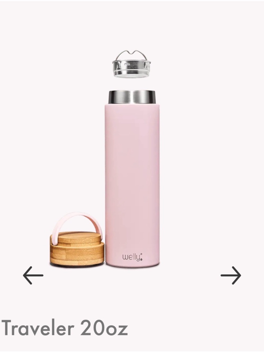 NWT Welly Traveler 20oz Insulated Bottle - Blush Pink